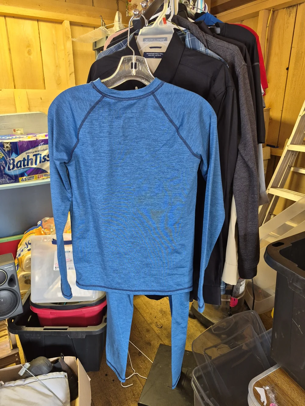 all in motion Kids Blue Long-Sleeve Rashguard Top and Leggings Swim Set Bin 52